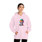 Cute Colorful Kitten w/Soccer Ball Heavy Blend™ Hooded Sweatshirt