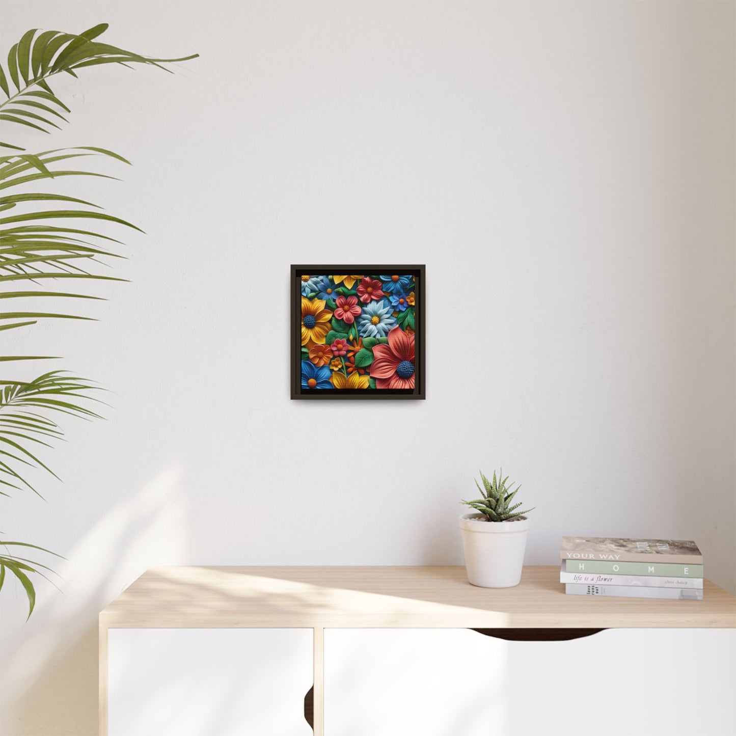 Vived 3D Flowers Framed Canvas Art