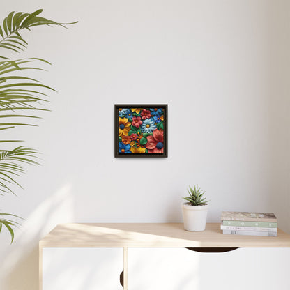 Vived 3D Flowers Framed Canvas Art
