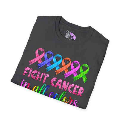 Fight Cancer in All Colors 4 Adult T-shirt