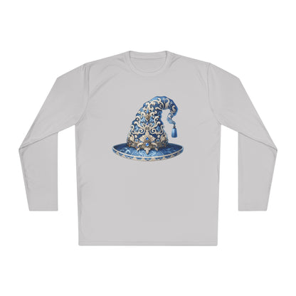 Blue & SIlver Witch Hat Adult Long Sleeve Tee