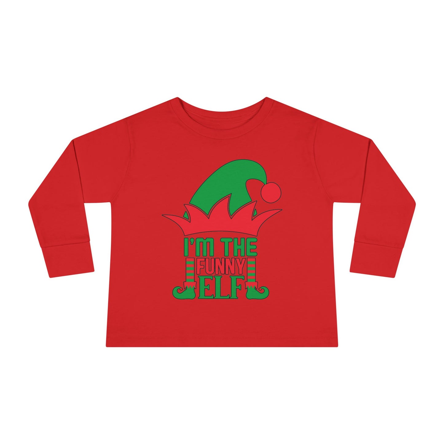 I'm The Funny Elf Toddler Long Sleeve Tee