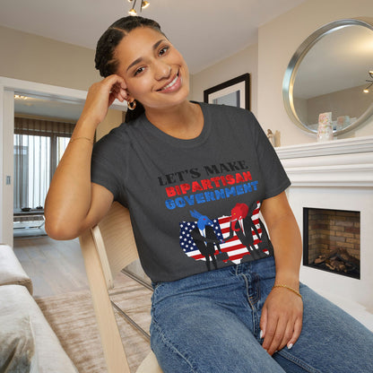 Let's Make Bipartisan Government Cool Again Again Adult T-shirt
