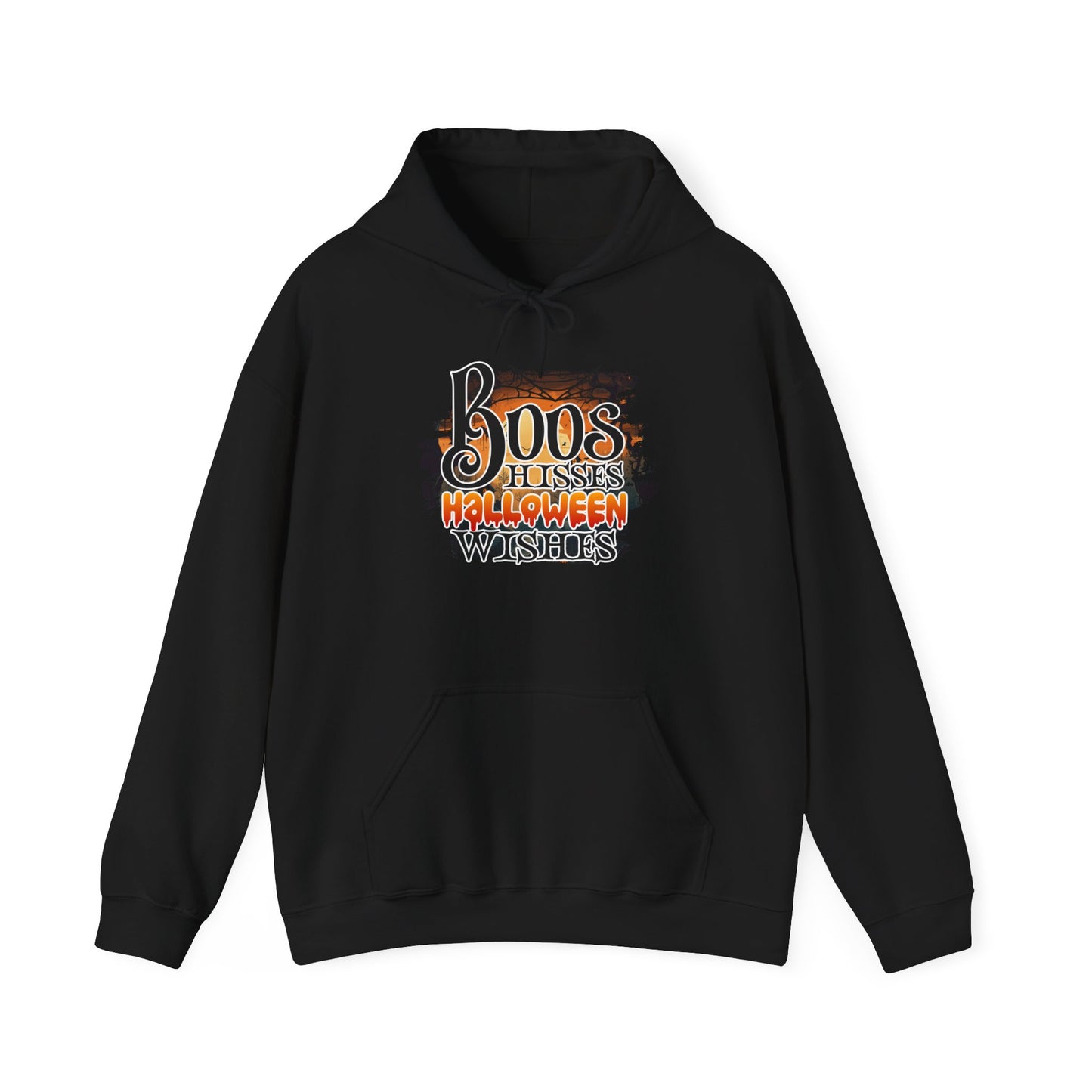 Boos Hisses Halloween Wishes Heavy Blend™ Hooded Sweatshirt