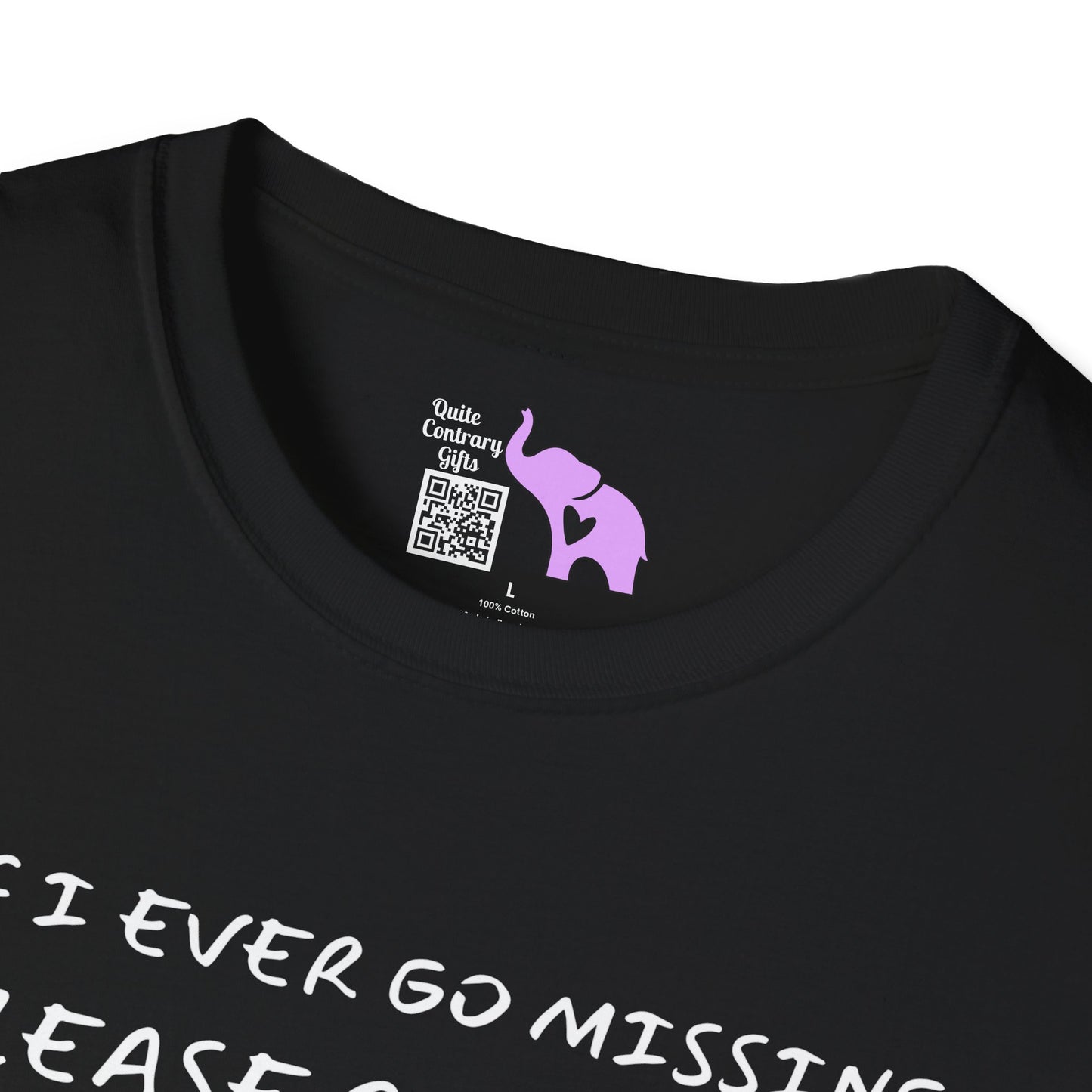 If I Go Missing Follow My Kids... Adult T-shirt