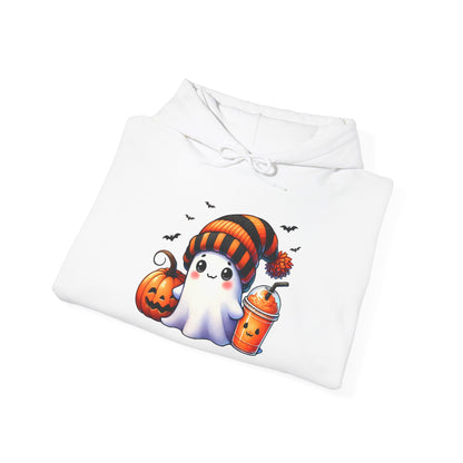Cute Ghost and Pumpkins Heavy Blend™ Hooded Sweatshirt
