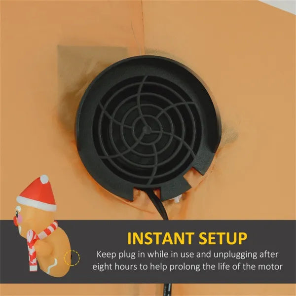 Window Surprise Gingerbread Man LED Inflatable