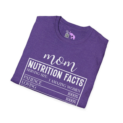 Mom Nutrition Facts Adult T-shirt