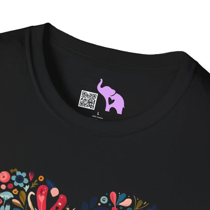 Floral Heart Adult T-shirt