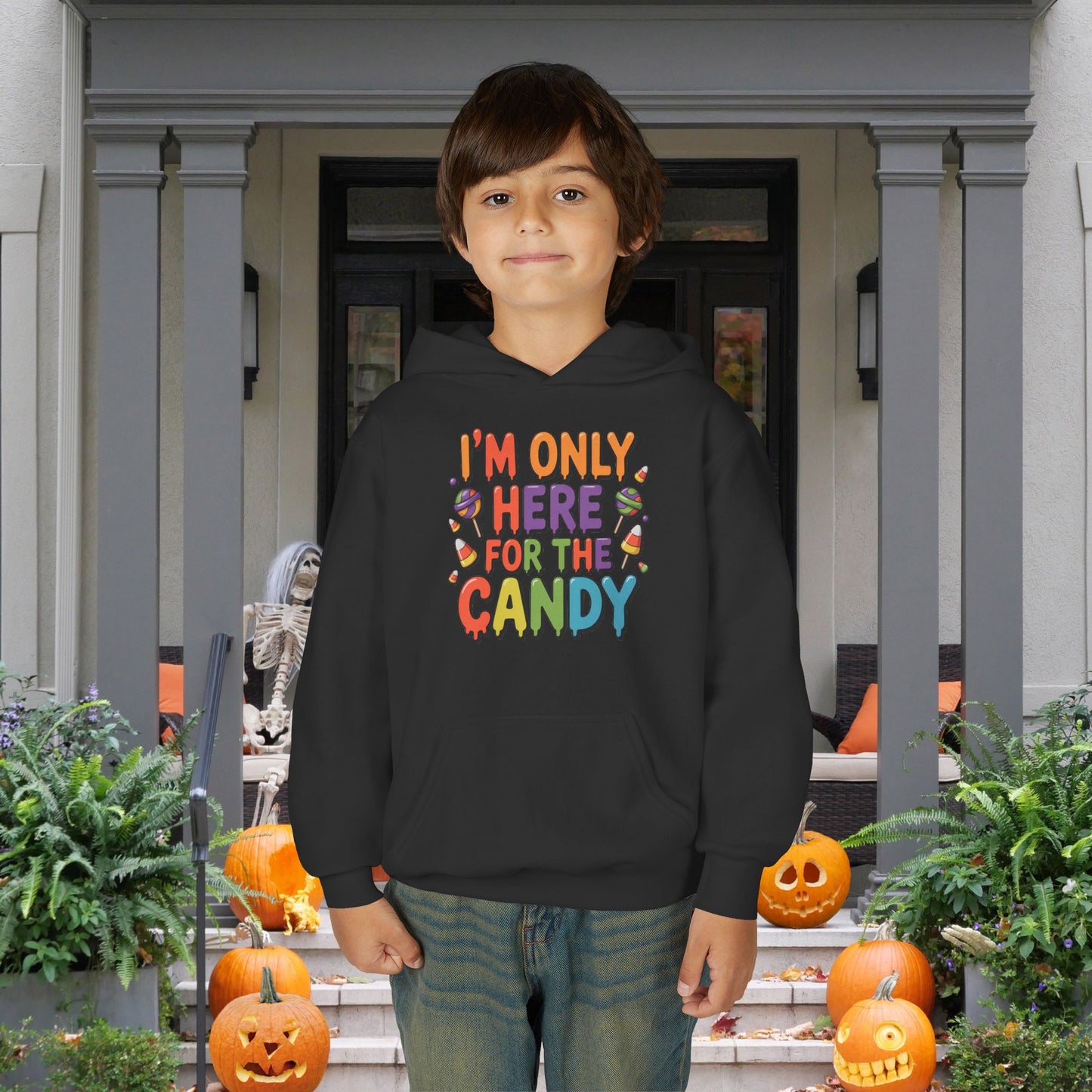 I'm Only Here For The Candy Youth Hoodie