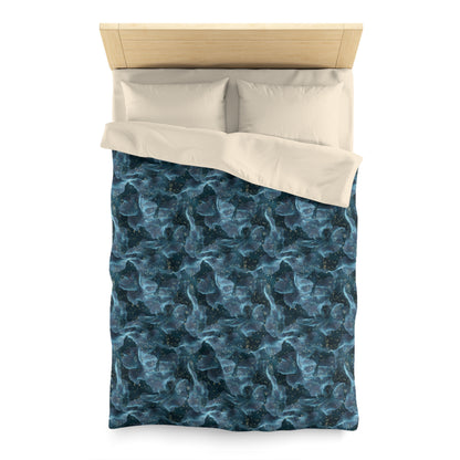 Midnight Sheer & Lace Microfiber Duvet Cover