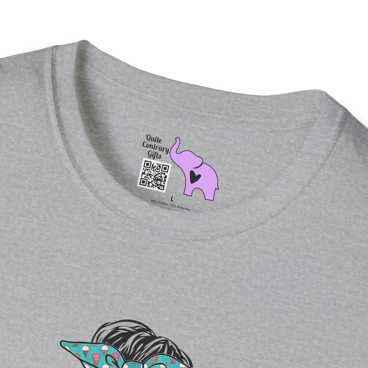 Mom (Teal/Pink Cheetah Print) Adult T-shirt
