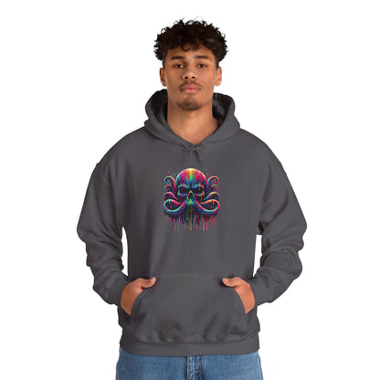 Colorful Skeleton Octopus Heavy Blend™ Hooded Sweatshirt