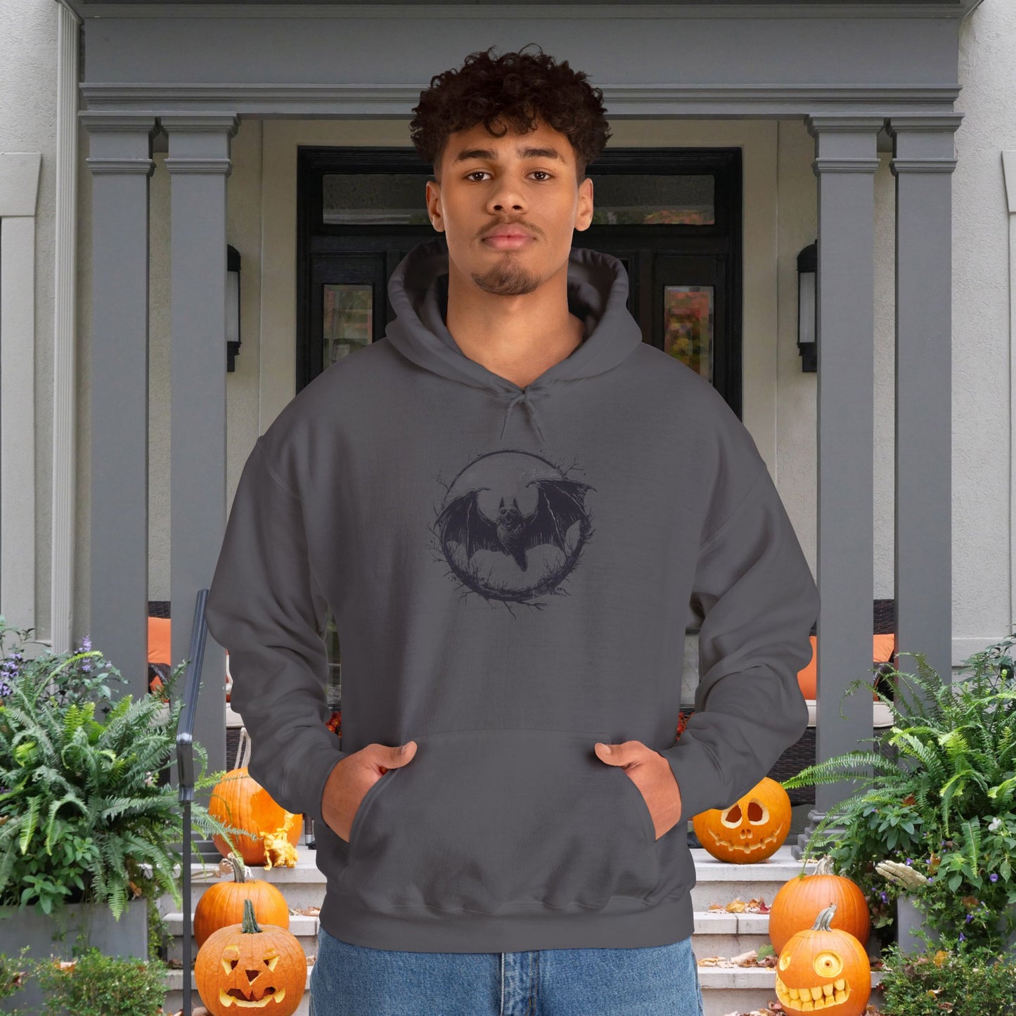 Creepy Bat Heavy Blend™ Hooded Sweatshirt