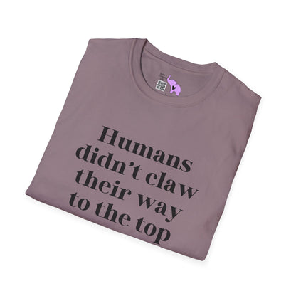 Humans Didn't Claw Their Way To The Top of The Food Chain To Eat Salad Adult T-shirt