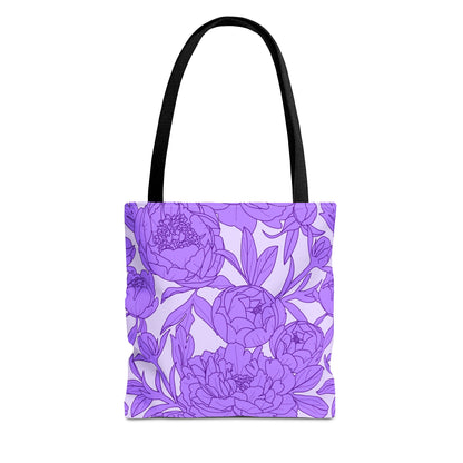 Lavender Peony Symphony Canvas Tote Bag