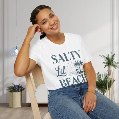 Salty LIl' Beach Adult T-shirt