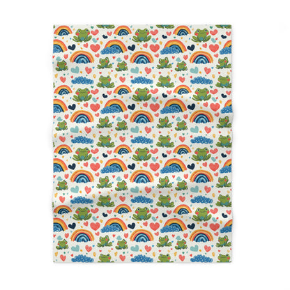 Ribbit Rainbows Baby Blanket