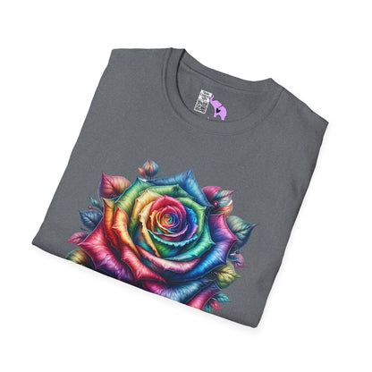 Colorful Rose Adult T-shirt