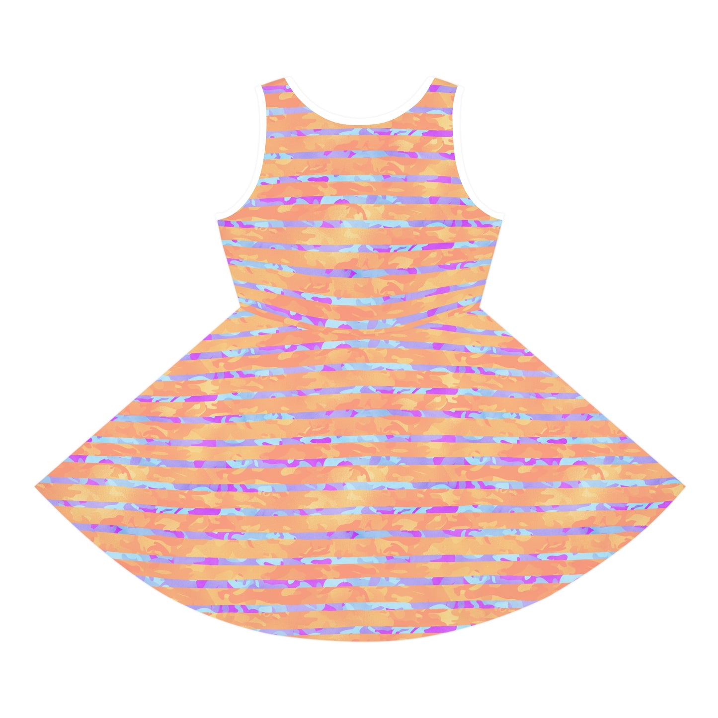 Split Spectrum Camo Girls' Sleeveless Sundress