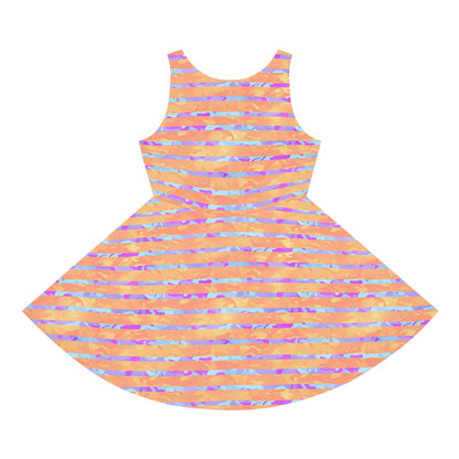 Split Spectrum Camo Girls' Sleeveless Sundress