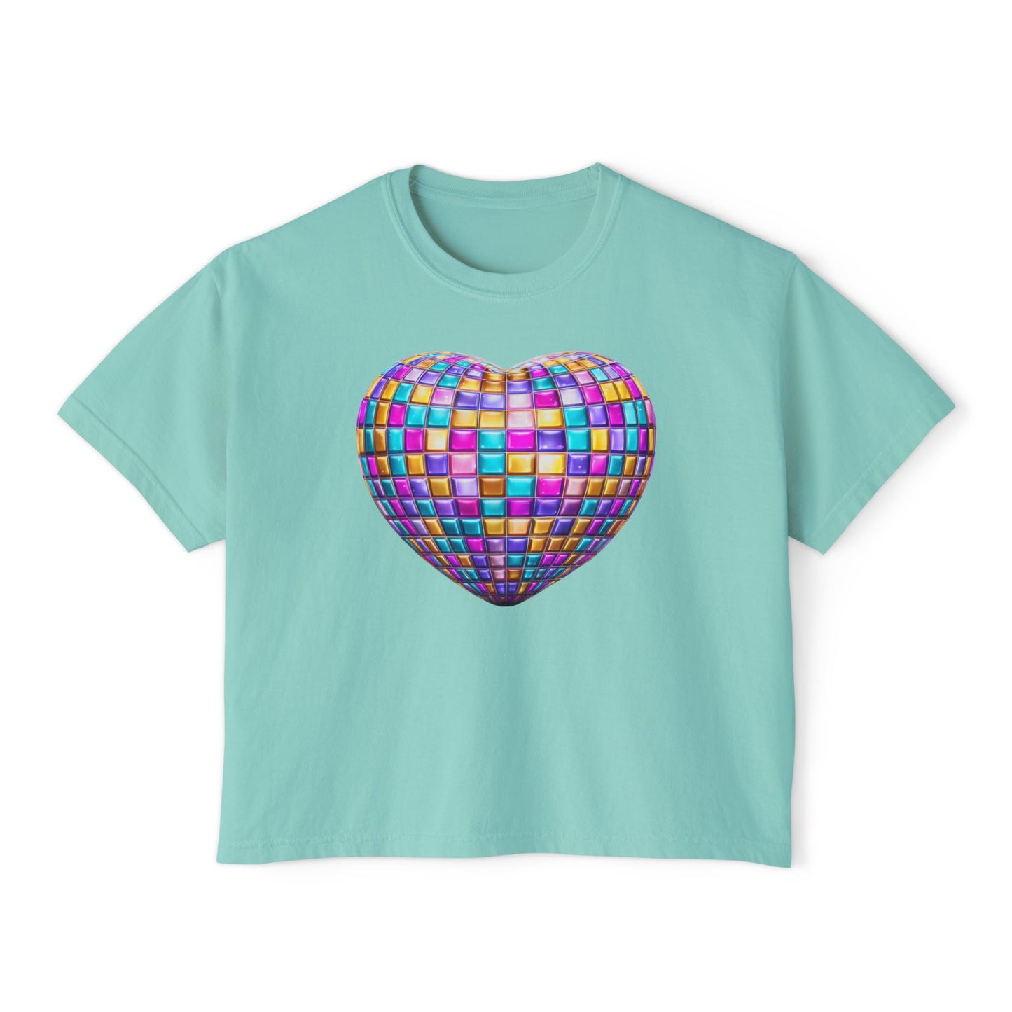 Heart in Blocks Women's Boxy Tee
