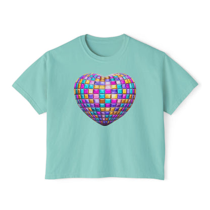 Heart in Blocks Women's Boxy Tee