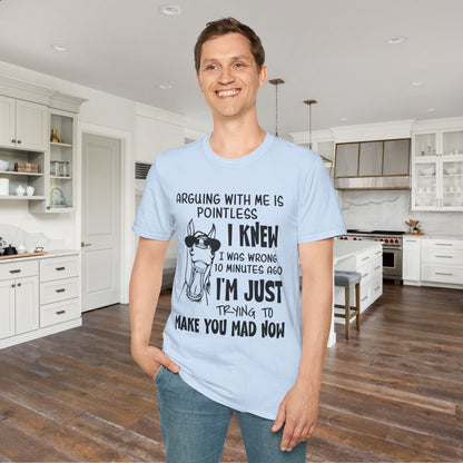 Arguing With Me is Pointless... Adult T-shirt