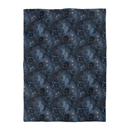 Black Roses & Vines Microfiber Duvet Cover
