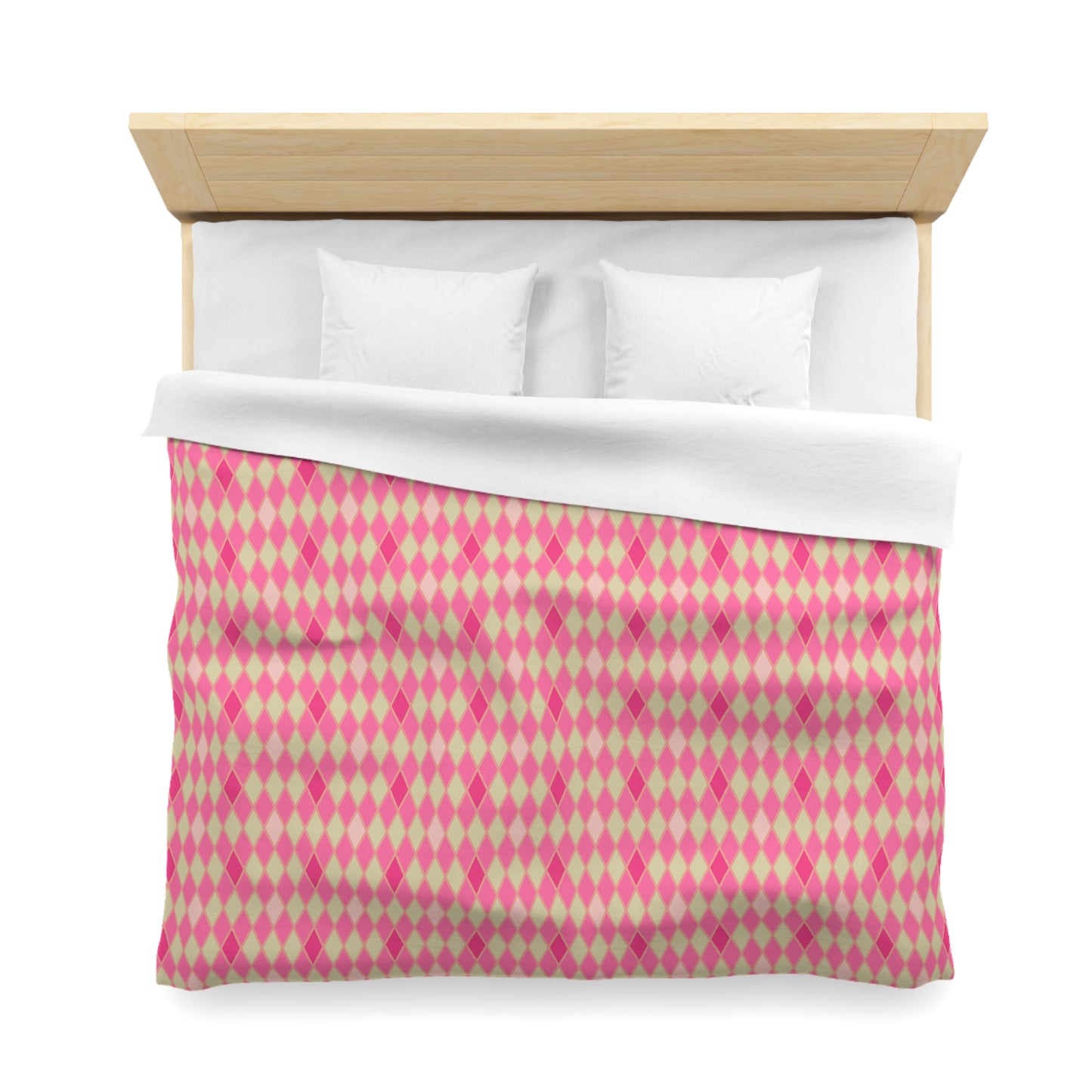 Pink Amour Harlequin Microfiber Duvet Cover