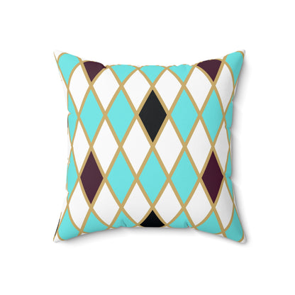 Teal/White Harlequin Basic Bedding Set