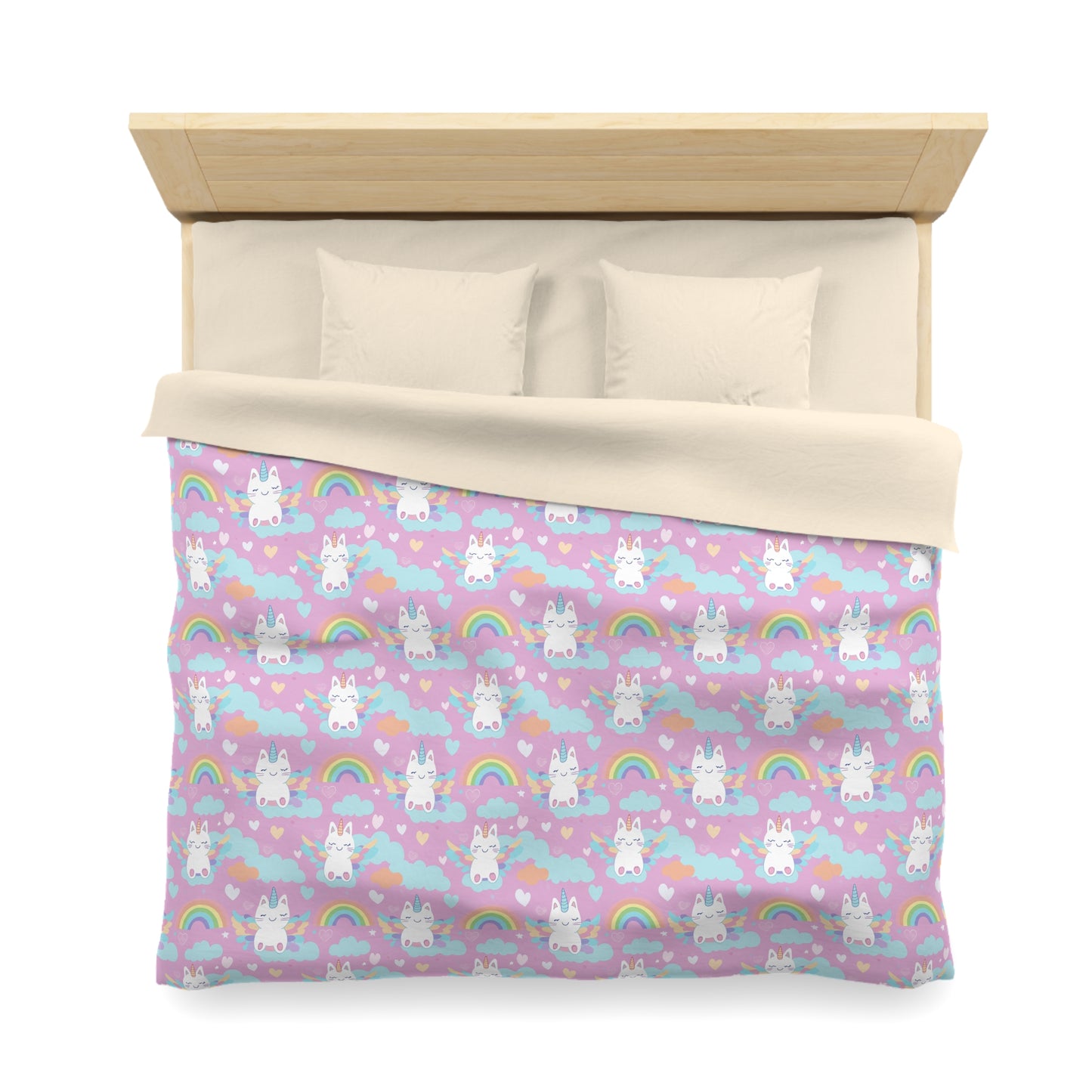 Rainbow Sky Riders Microfiber Duvet Cover