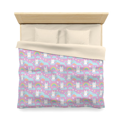 Rainbow Sky Riders Microfiber Duvet Cover