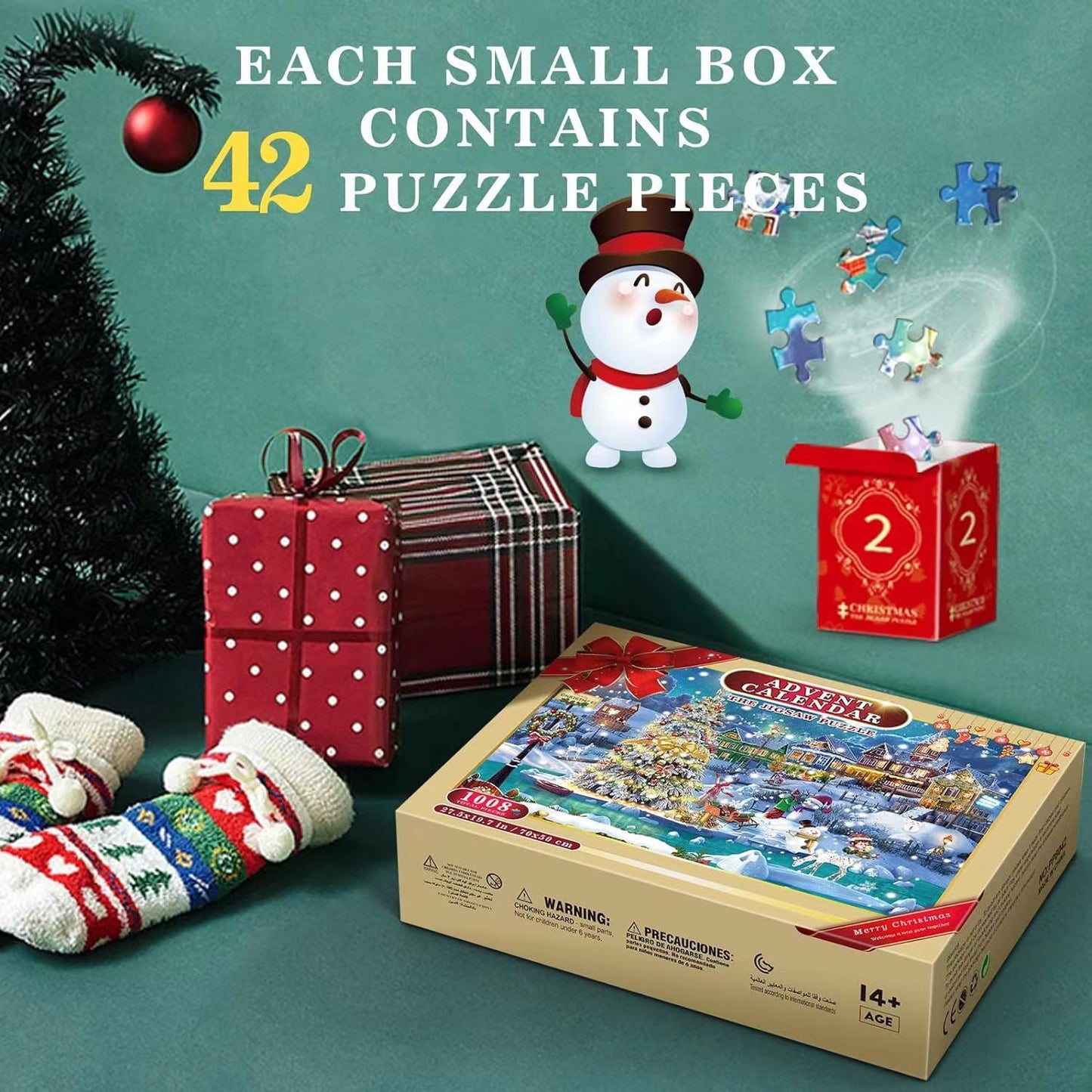 24 Day Christmas Puzzle Advent Calendar 1008 Pieces