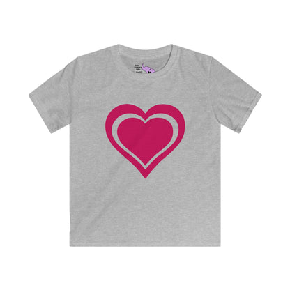 Outline Heart Youth Softstyle Tee