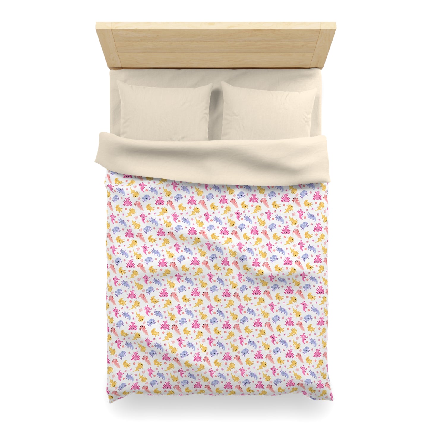 Axolotl Whimsy Microfiber Duvet Cover