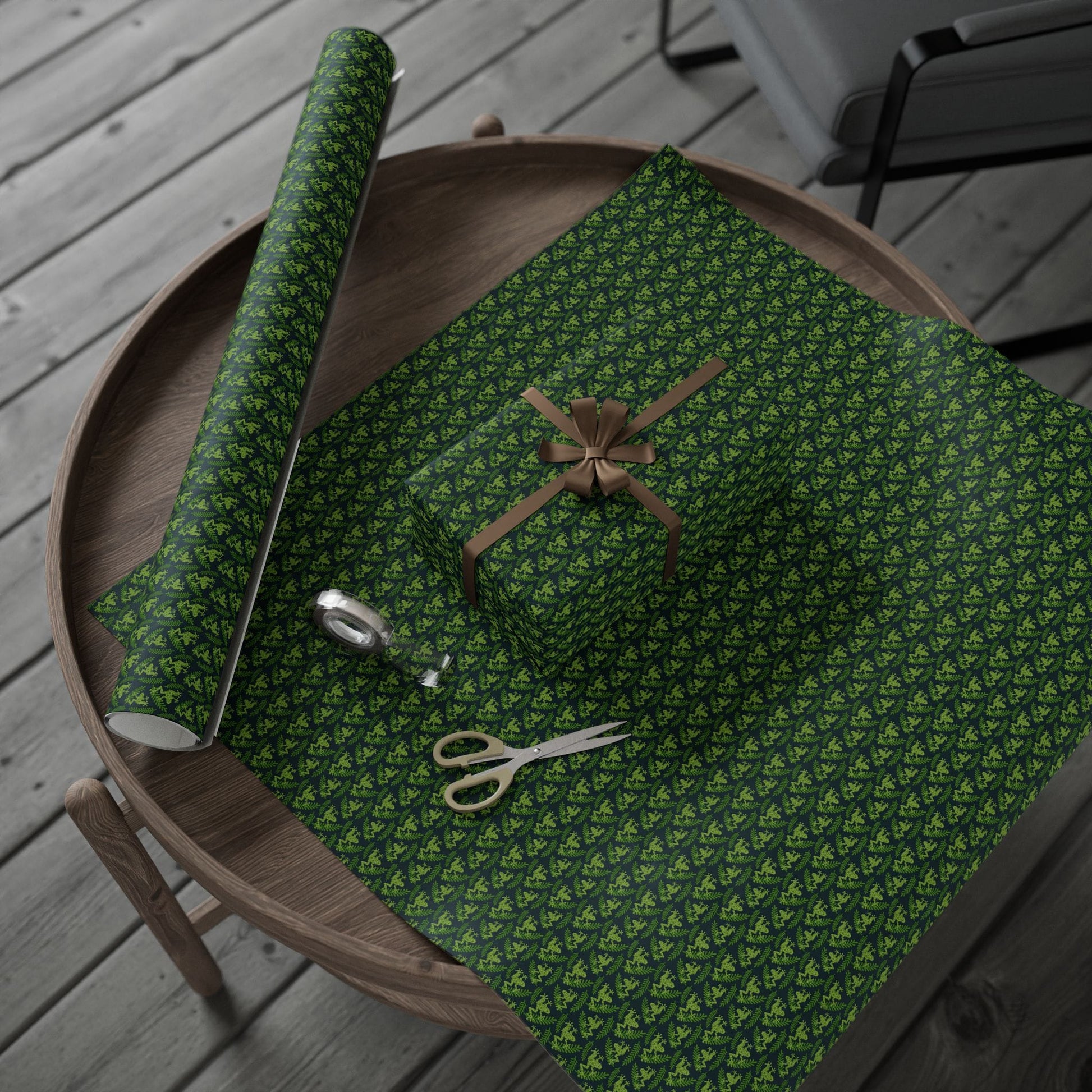 Emerald Canopy Frogs Wrapping Paper