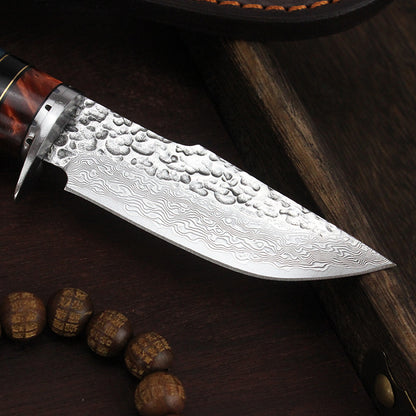 Elegant Damascus Outdoor Knife And Field Survival Knife