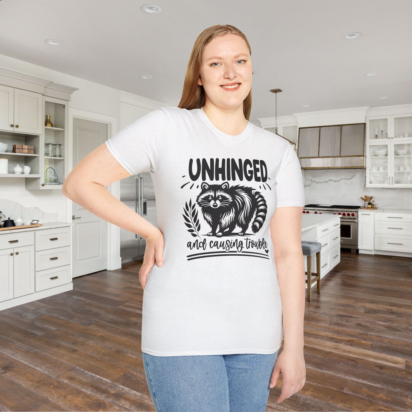 Unhinged and Causing Trouble Adult T-shirt