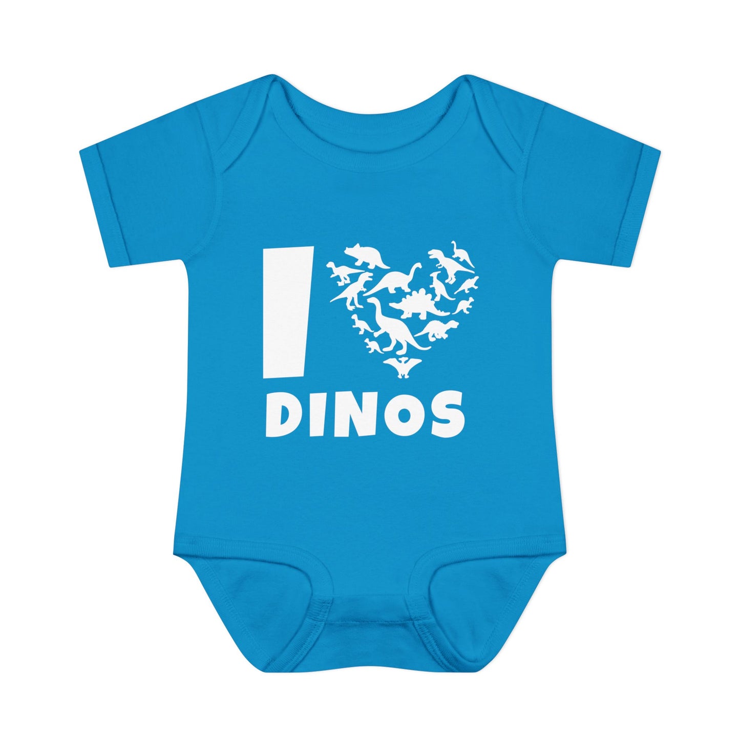 I Love Dinos (Dino Heart) Infant Baby Rib Bodysuit