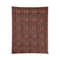 Crimson Gilded Daisies Comforter