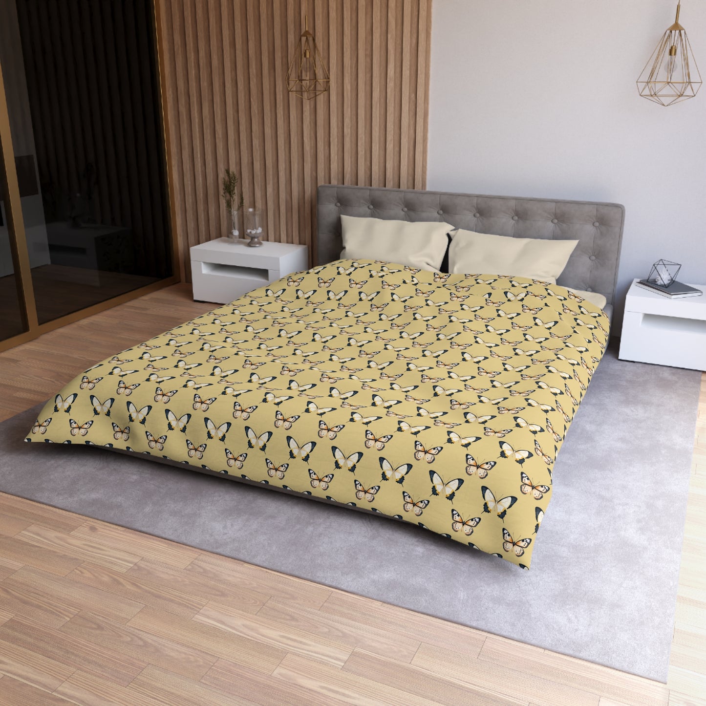Golden Flutter Duvet Bedding Set