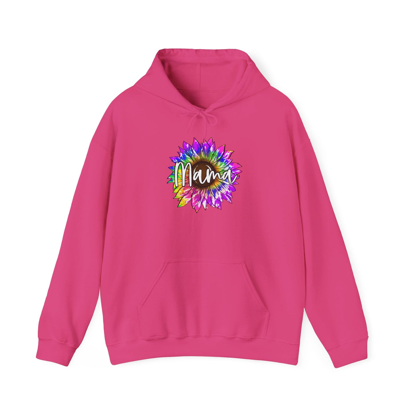 Mama Tie Dye Sunflower Heavy Blend™ Hooded Sweatshirt
