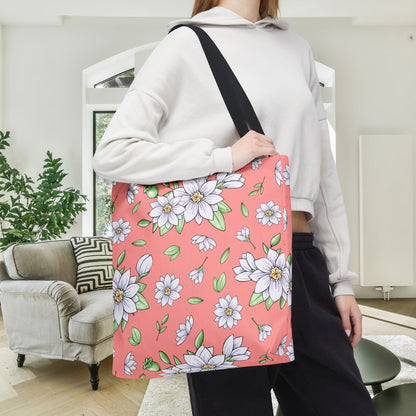 Jasmine Blush Garden Canvas Tote Bag
