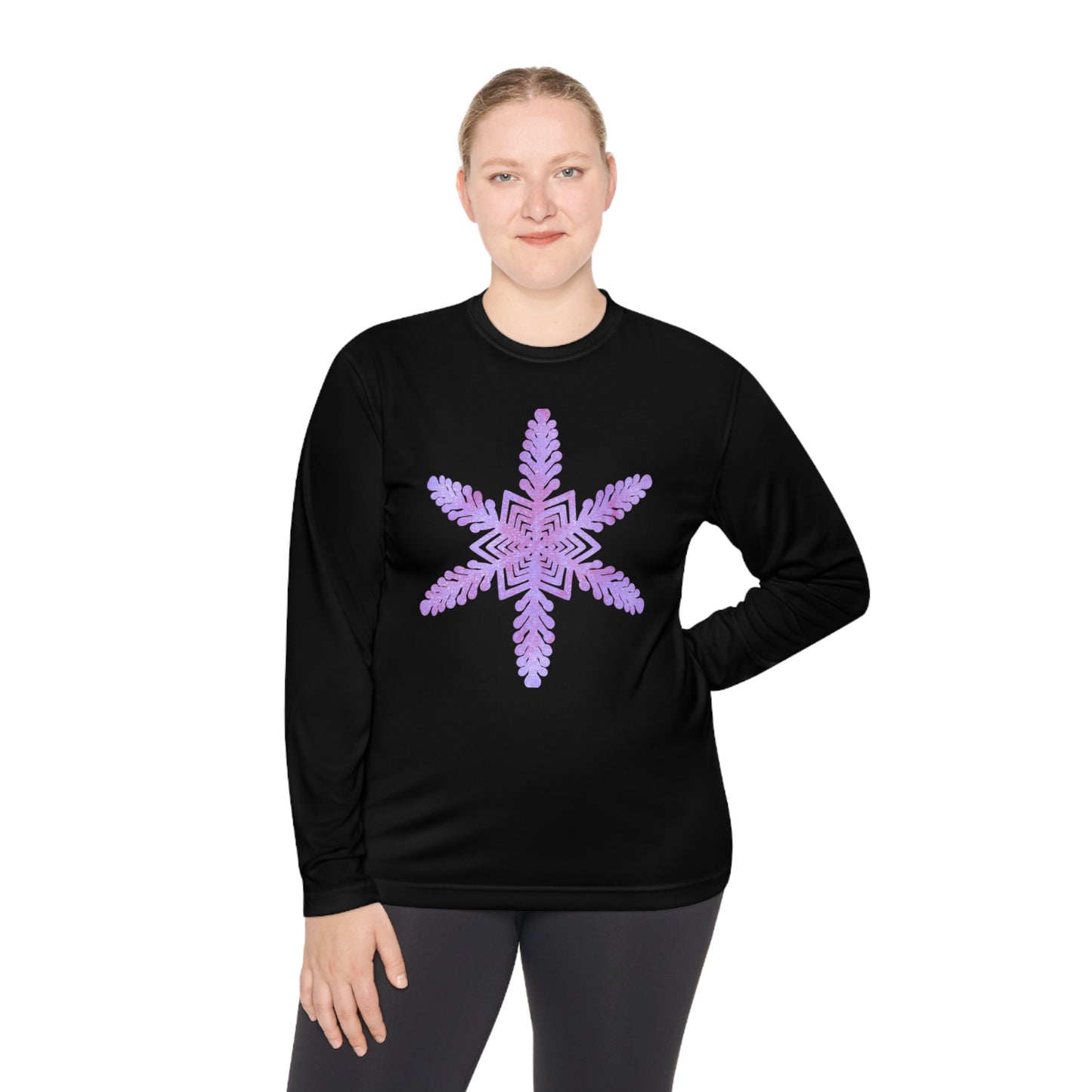 Large Snowflake 2 Adult Long Sleeve Tee