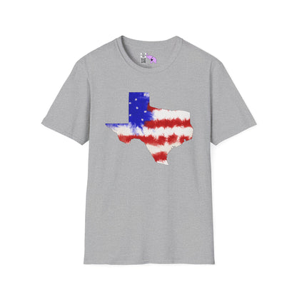 Texas American Tie Dye Flag Adult T-shirt