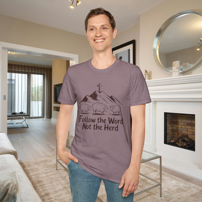 Follow The Word Not The Herd Adult T-shirt