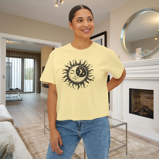 Celestial Sun/Moon Women's Boxy Tee