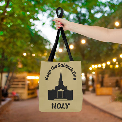 Keep The Sabbath Day Holy (Houston LDS Temple)Canvas Tote Bag