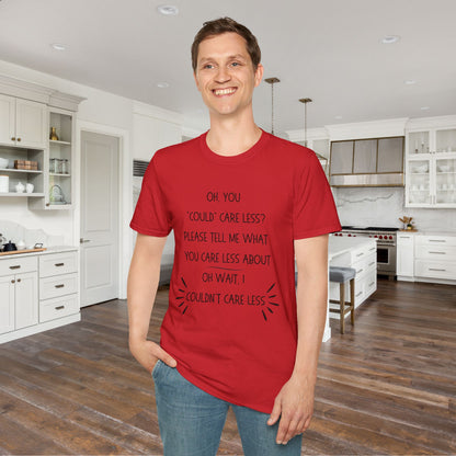 Couldn't Care Less Grammar Adult T-shirt